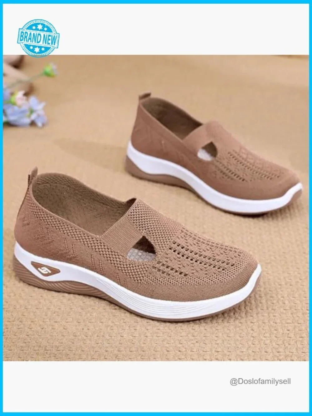 Women's Walking Sneakers Arch Support Slip-On Breathable Mesh Lightweight